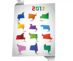 Set of Calendar 2013 design elements vector 04