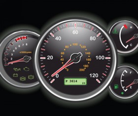 Different Car dashboard design vector 02