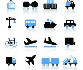 Different Cargo with Transport icons vector 03