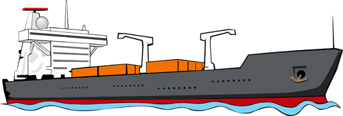 Different Cargo ship design vector graphic 01