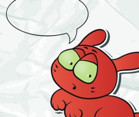 Set of funny Cartoon animals cloud to talk design vector 01