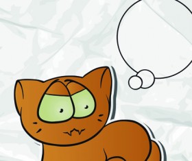 Set of funny Cartoon animals cloud to talk design vector 02