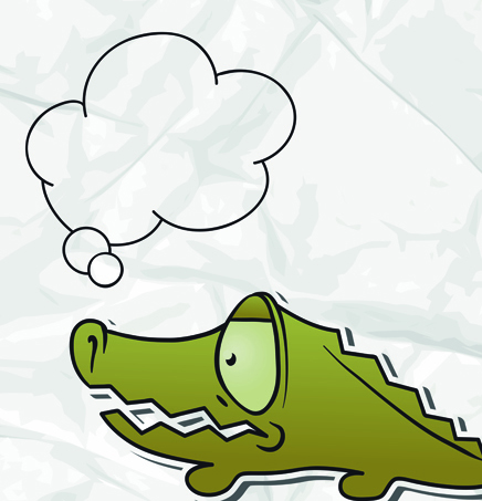 Set of funny Cartoon animals cloud to talk design vector 03