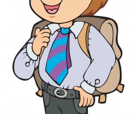 Different Cartoon school child image vector 02