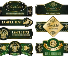 Color luxurious Labels mix vector 04