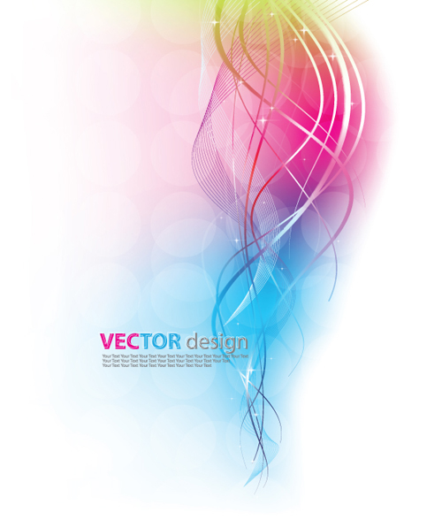 Dynamic Colored backgrounds vector set 02