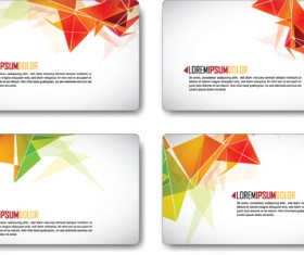 Colors Origami cards vector