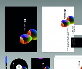 Different Corporate business kit mix vector 01