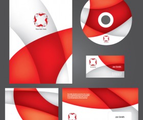 Corporate style cover design elements vector set 04