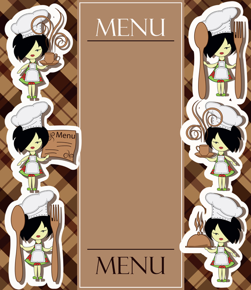 Creative restaurant menu cover design vector 04