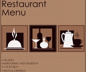 Creative restaurant menu cover design vector 05