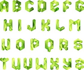 Different Crystal Alphabets mix design vector 02