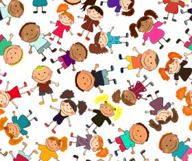 Different Happy Kids design vector graphic 02