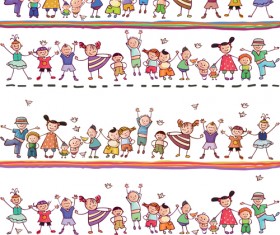 Different Happy Kids design vector graphic 03