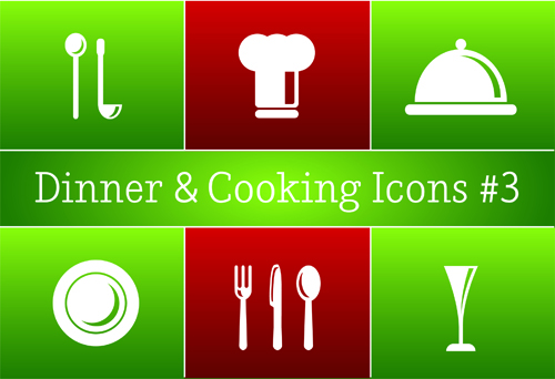 Different cooking icon vector
