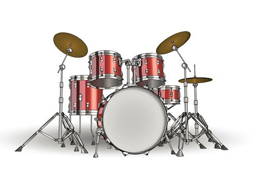 Music with Drums design elements vector 01