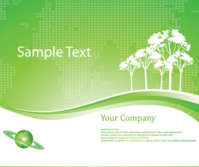 Elements of Green Ecologic elements vector set 02