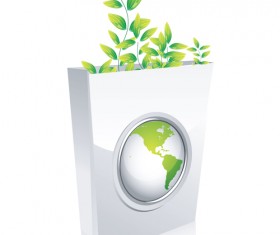 Elements of Green Ecologic elements vector set 06