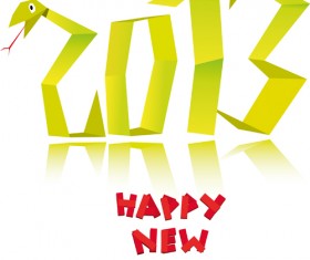 Elements of 2013 snake year design vector 01