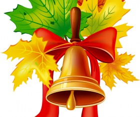 Elements of School Bell vector 02