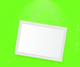 Set of Empty frame Hanging on the wall vector graphic 01