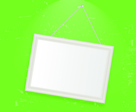 Set of Empty frame Hanging on the wall vector graphic 01