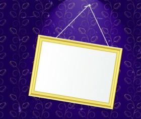 Set of Empty frame Hanging on the wall vector graphic 04