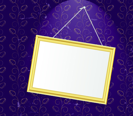 Set of Empty frame Hanging on the wall vector graphic 04