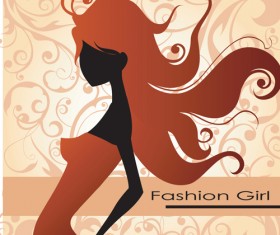 Set of Fashion girl vector graphic 01