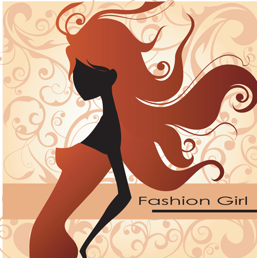 Set of Fashion girl vector graphic 01
