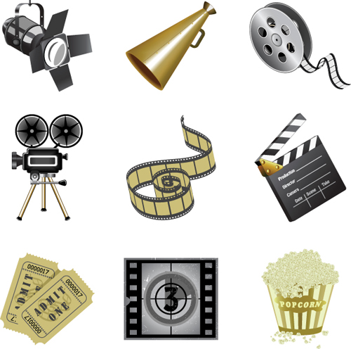 Different Film and movie mix vector 05