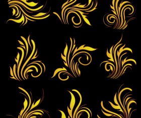 Abstract Fire Ornaments backgrounds vectro 02