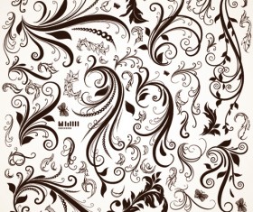 Floral Design Ornaments elements mix vector 02