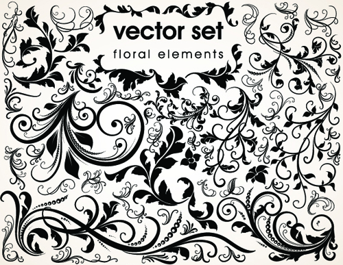 Floral Design Ornaments elements mix vector 03