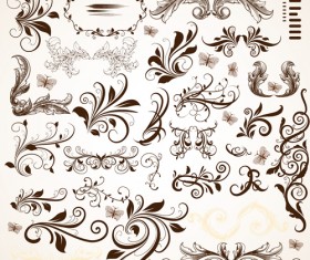 Floral Design Ornaments elements mix vector 06