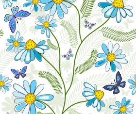 Set of different Flower Pattern elements vector 03