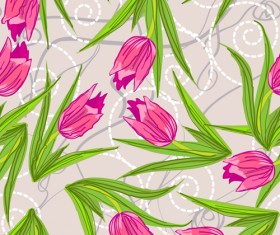 Set of different Flower Pattern elements vector 05
