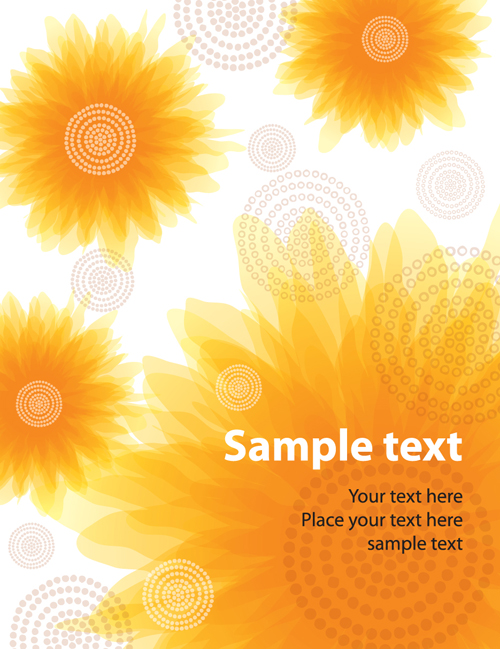 Set of different Flower Pattern elements vector 06