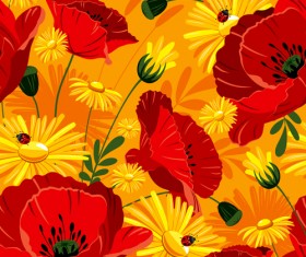 Set of different Flower Pattern elements vector 08