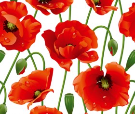 Set of different Flower Pattern elements vector 09