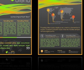 Commonly Flyer and business card design vector 01