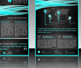 Commonly Flyer and business card design vector 02