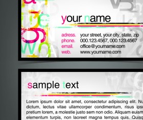 Commonly Flyer and business card design vector 05