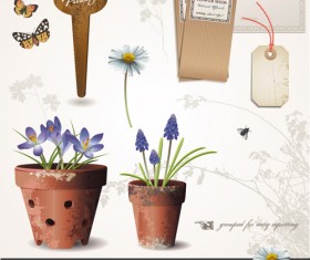 Vector set of Gardening Tool graphic 01