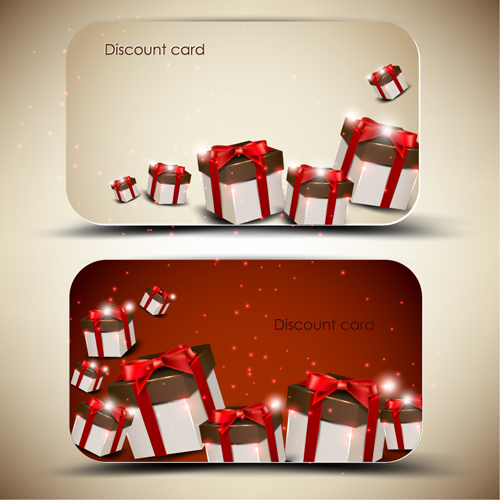 Creative of Gift discount cards design vector 01