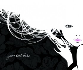 Hairdresser and  beauty salon theme vector background 02