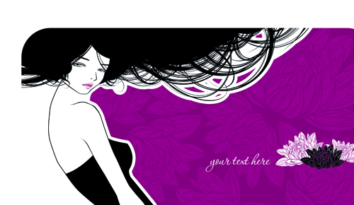 Hairdresser and  beauty salon theme vector background 03