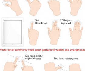 Different Hands gesture design vector 02