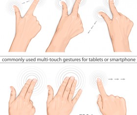 Different Hands gesture design vector 04