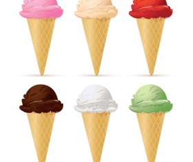 Vivid Ice cream design elements vector 01